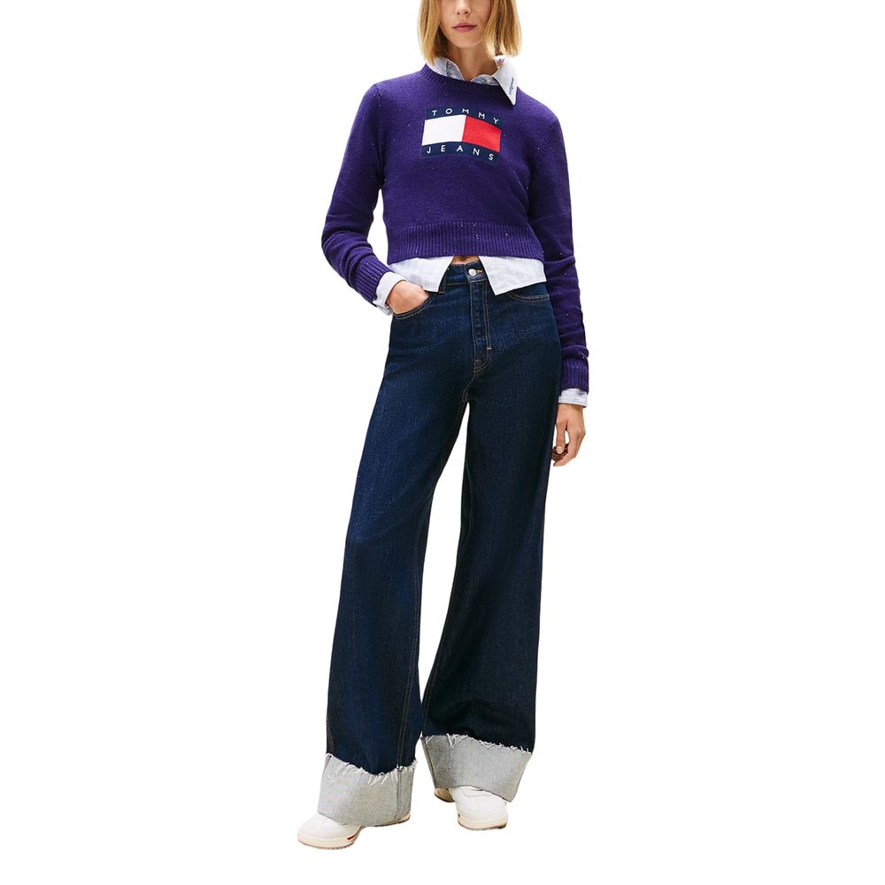 Tommy Hilfiger Jeans Purple Organic Cotton Sweatshirt