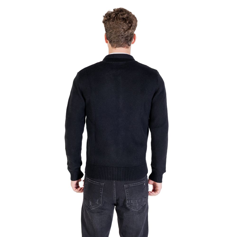 Gianni Lupo Black Marabou Sweatshirt