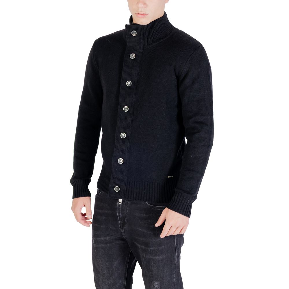 Gianni Lupo Black Marabou Sweatshirt