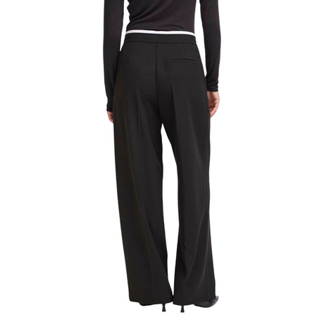 ICHI Black Polyester Pants