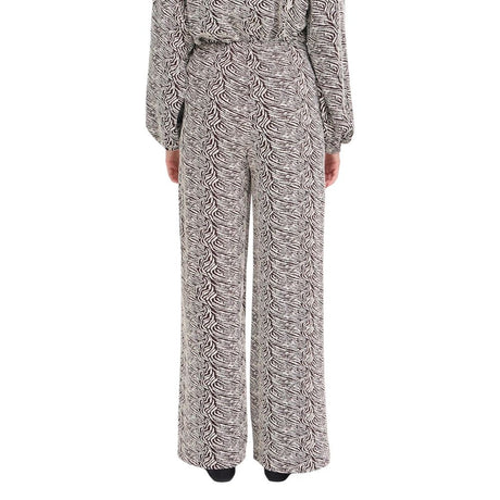 ICHI Brown Polyester Casual Pants