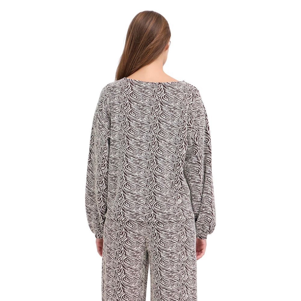 ICHI Brown Polyester Sweatshirt