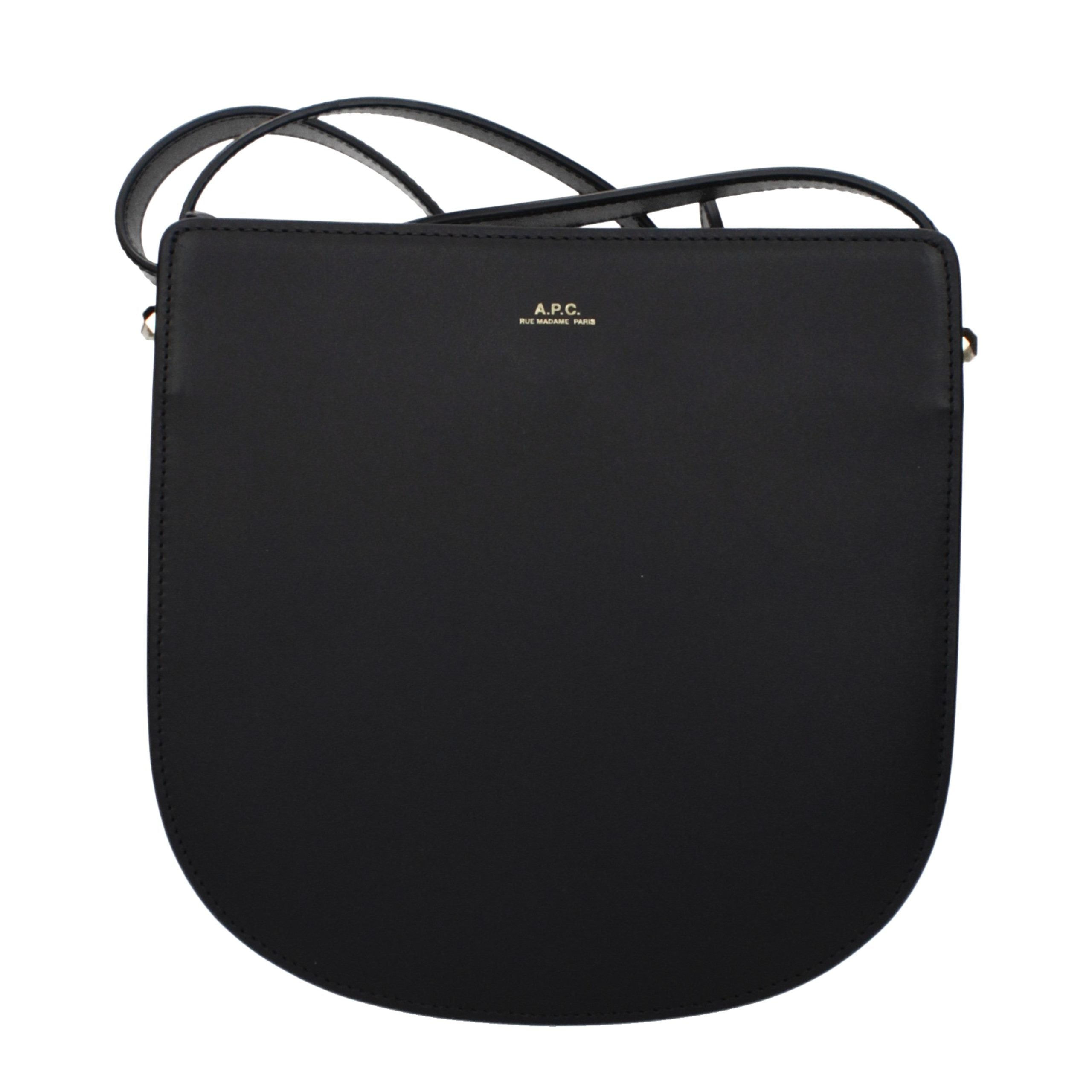 A.P.C. Black Leather Crossbody Bag