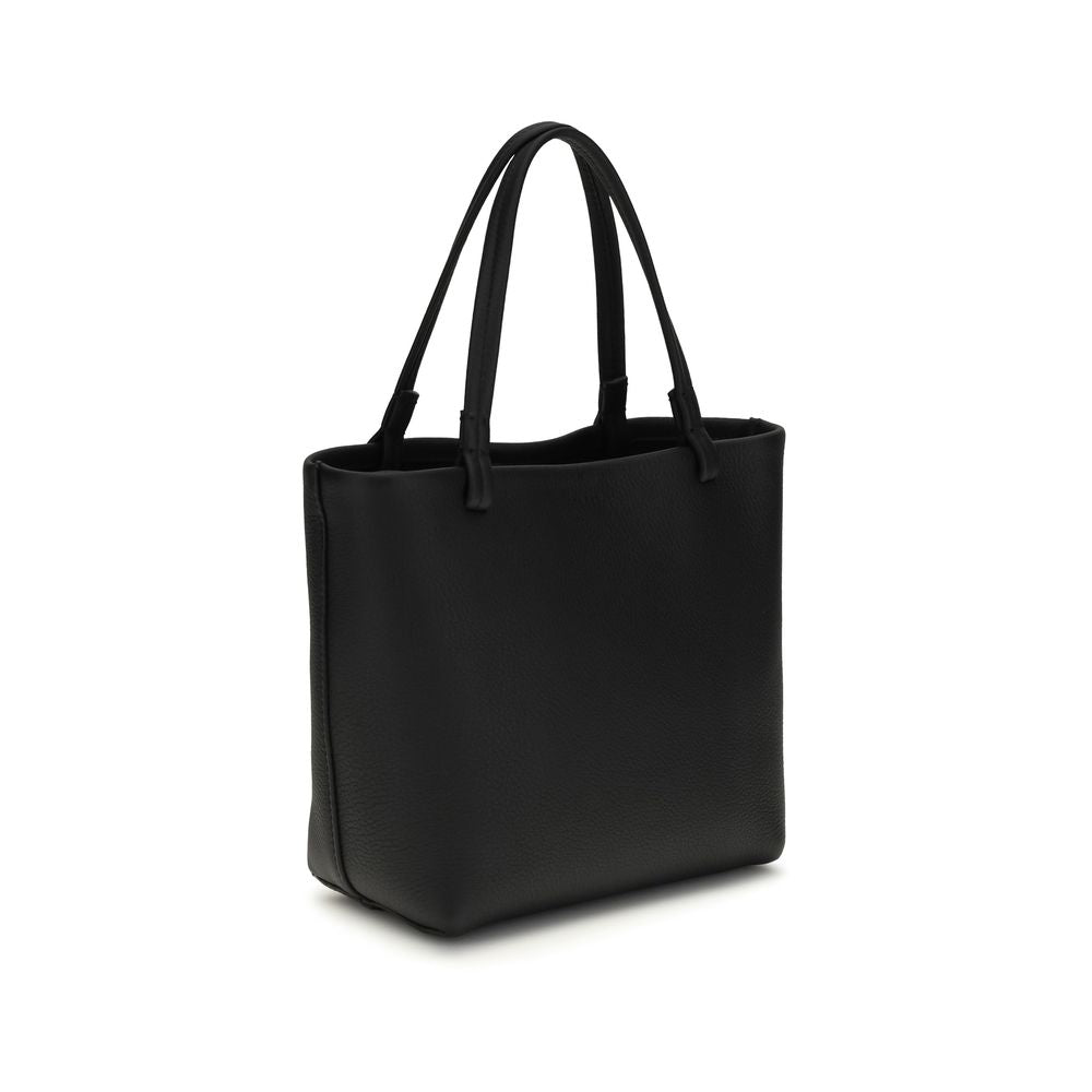 The Row Black Calf Leather Bos Taurus Shoulder Bag