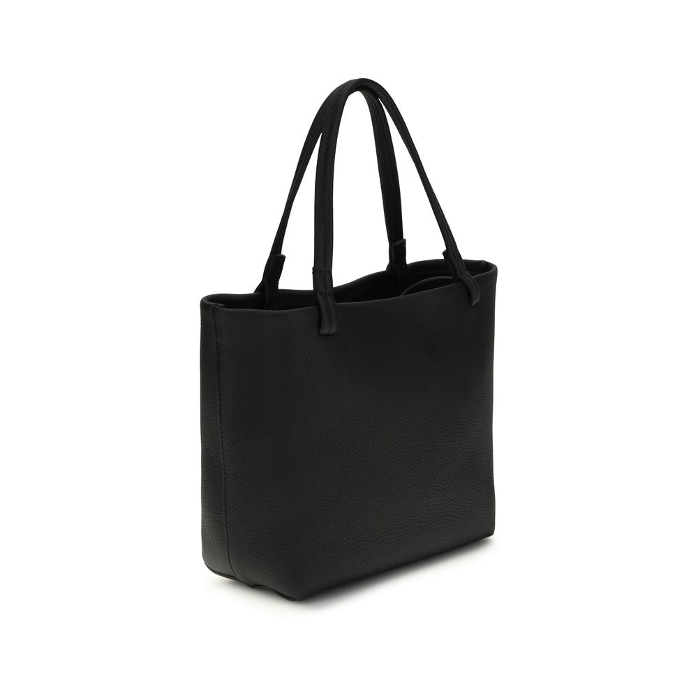 The Row Black Calf Leather Bos Taurus Shoulder Bag
