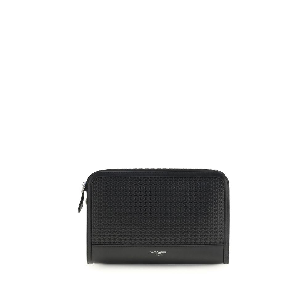 Dolce & Gabbana Black Calf Leather Bos Taurus Accessories