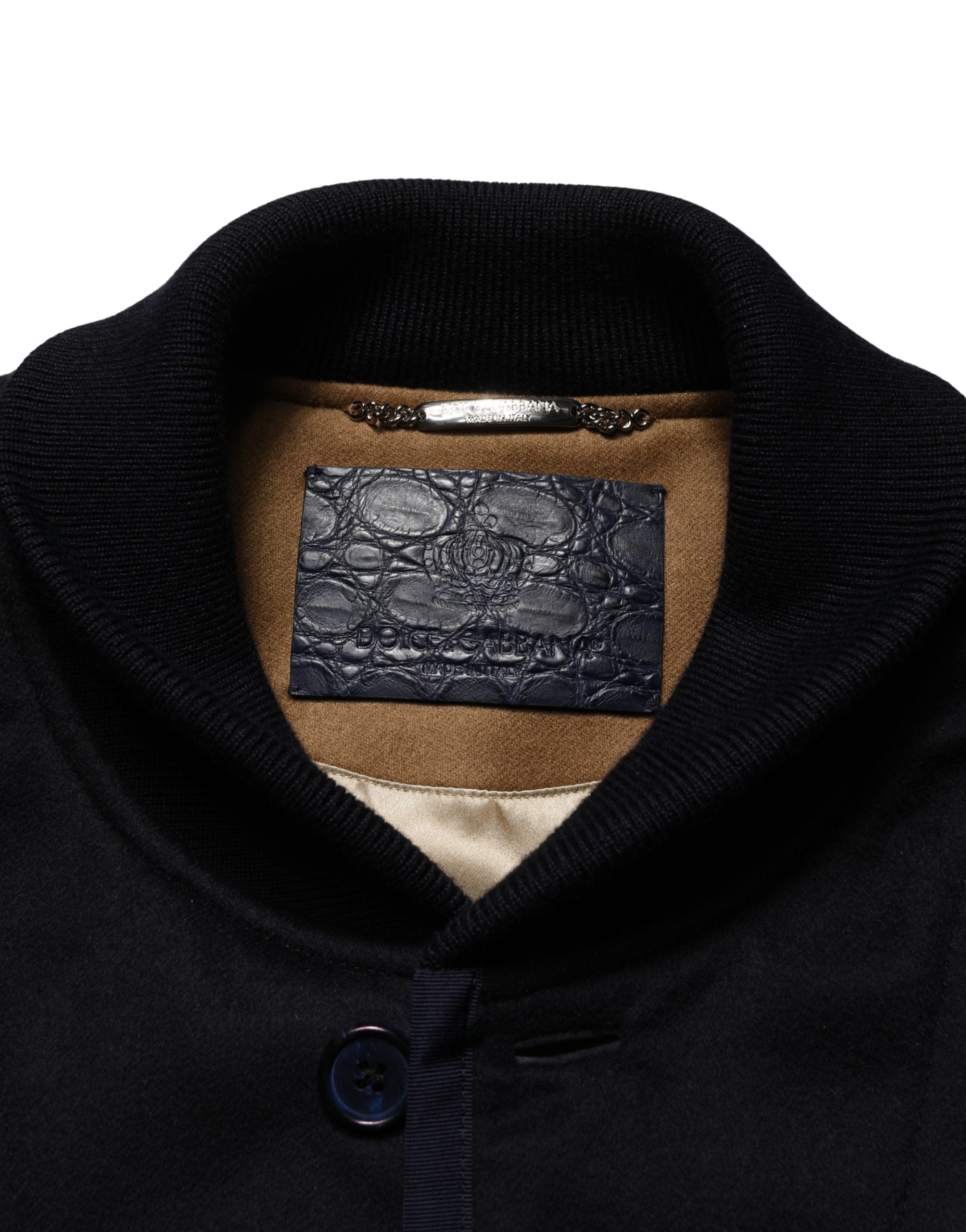 Dolce & Gabbana Black Cashmere Knitted Button Down Jacket