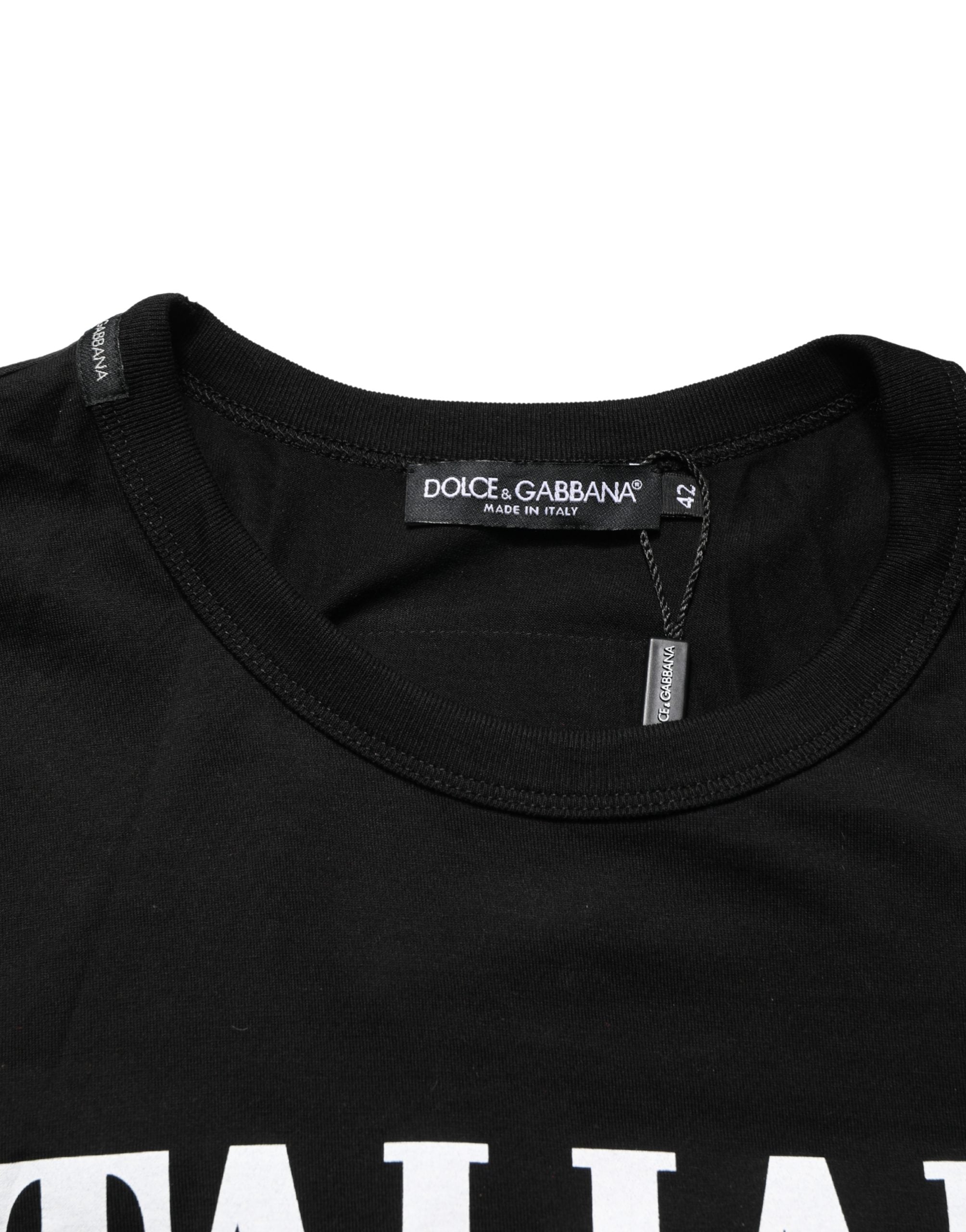 Dolce & Gabbana Black Italians Do It Better Camo Pocket Men T-shirt