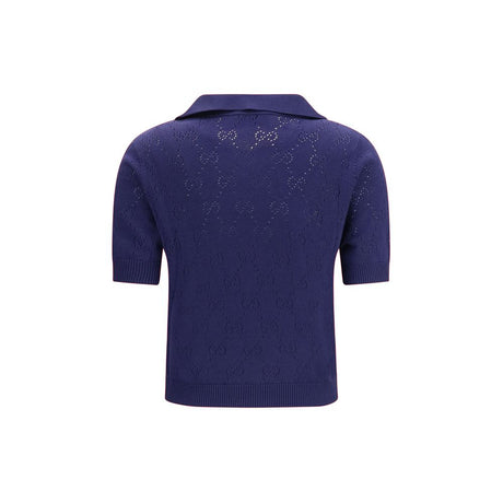Gucci Blue Silk Dress Shirt