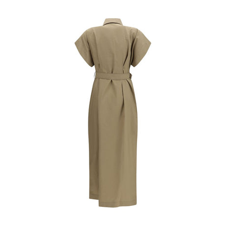 Brunello Cucinelli Beige Cotton Casual Dress