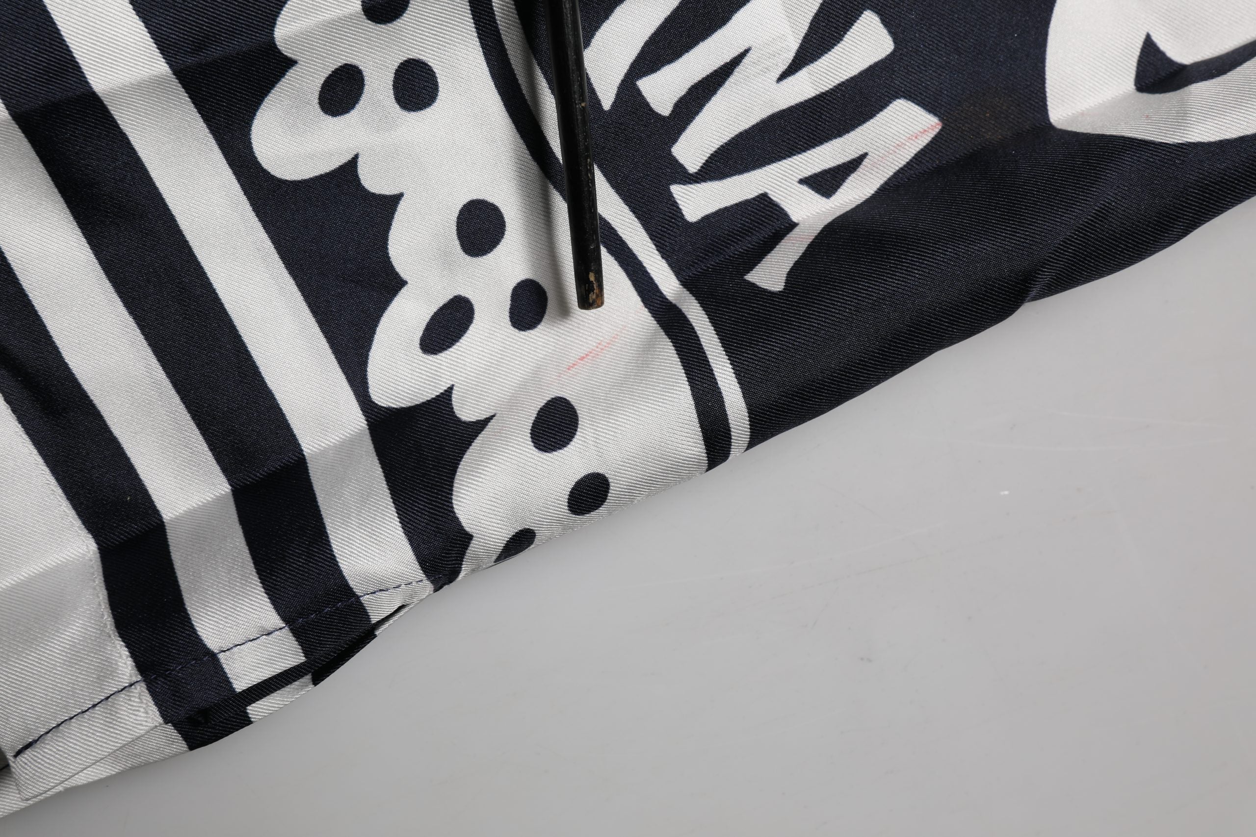 Dolce & Gabbana Black White Marina Print Silk Hawaii Shirt