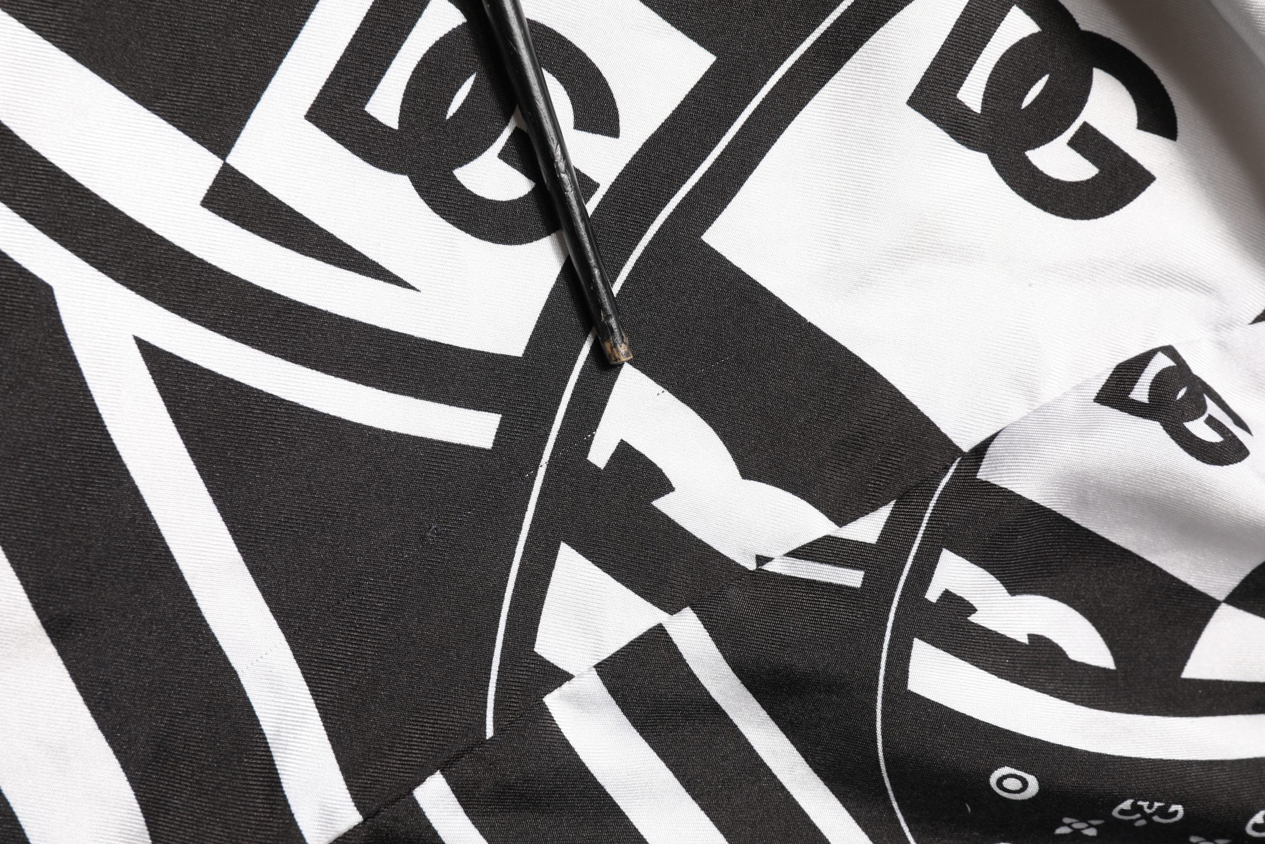 Dolce & Gabbana Black White Bandana Print Collared Shirt