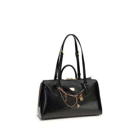 Dolce & Gabbana Black Calf Leather Bos Taurus Shoulder Bag