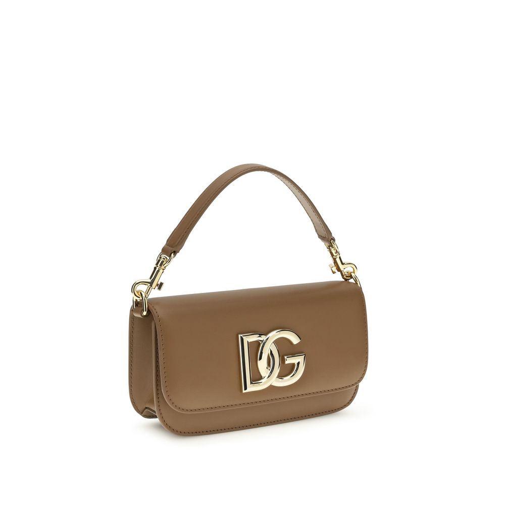 Dolce & Gabbana Brown Calf Leather Bos Taurus Handbag