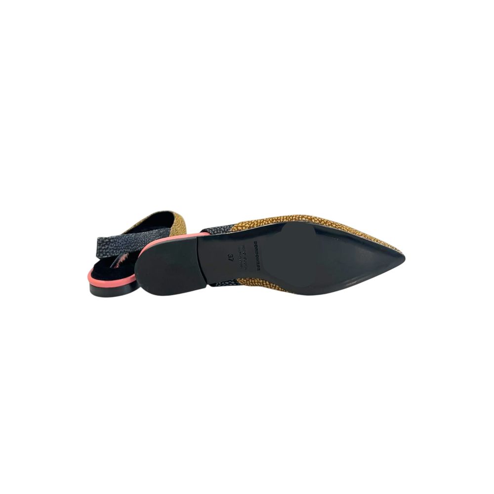 Borbonese Beige Leather Women Ballet Flat