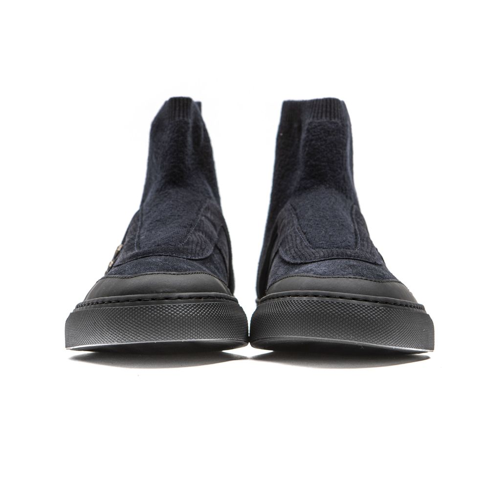 Mr&Mrs Italy Blue Leather Womens Ankle Boot