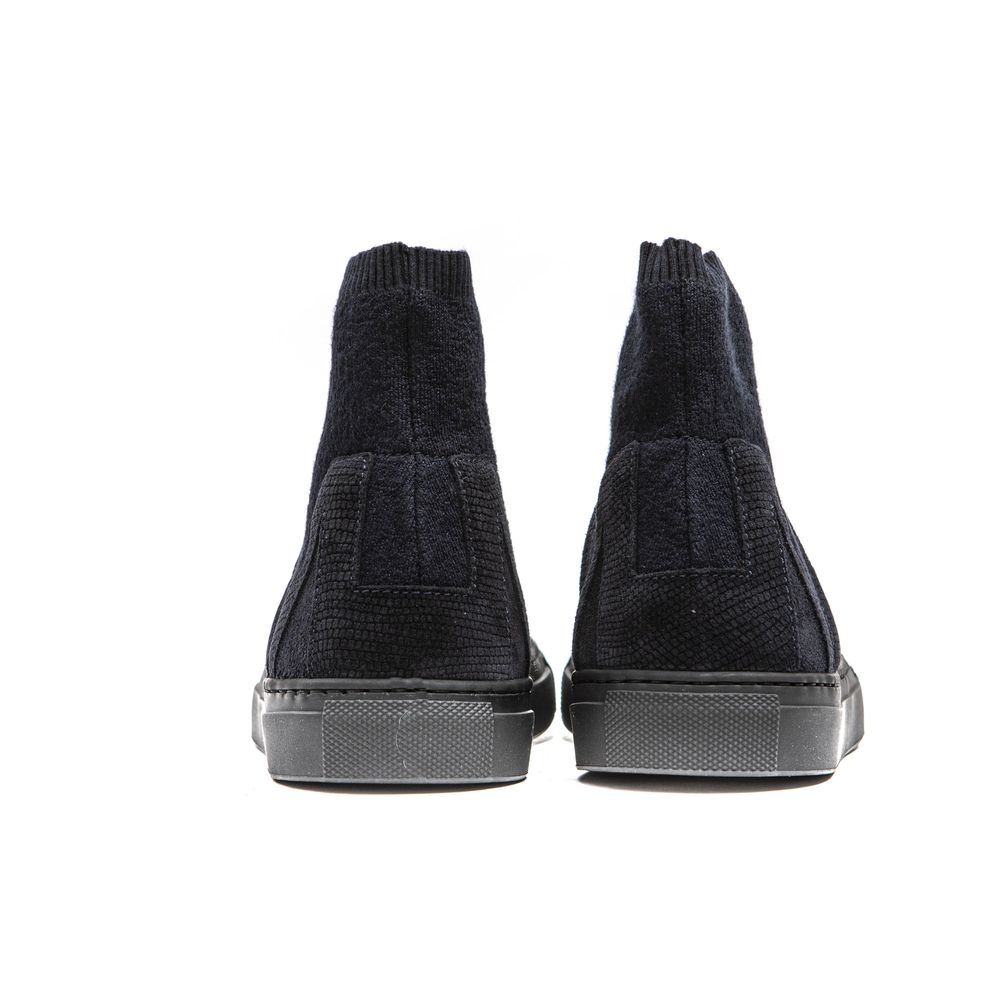 Mr&Mrs Italy Blue Leather Womens Ankle Boot