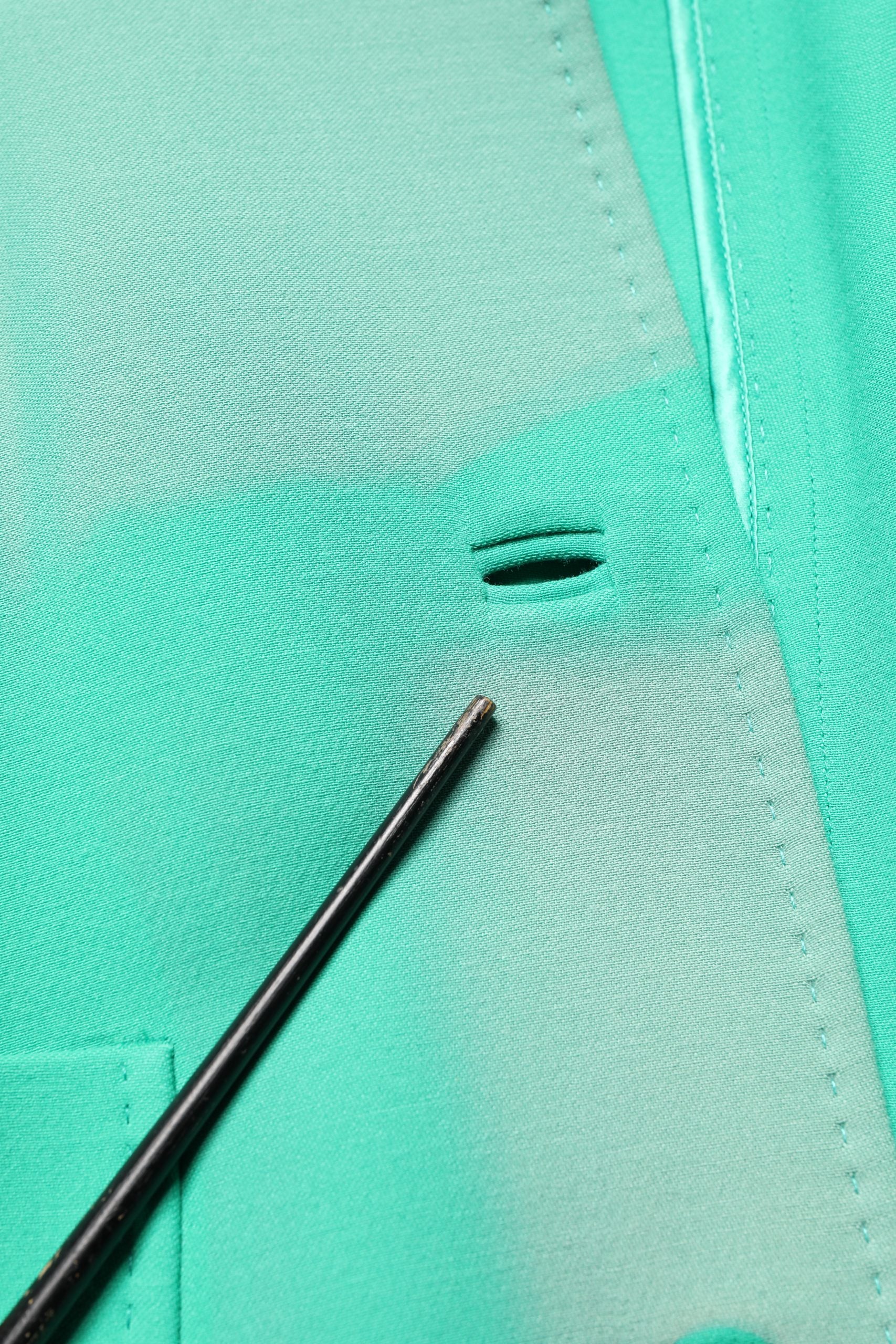 Dolce & Gabbana Green Buttoned Down Belt Trench Coat Jacket