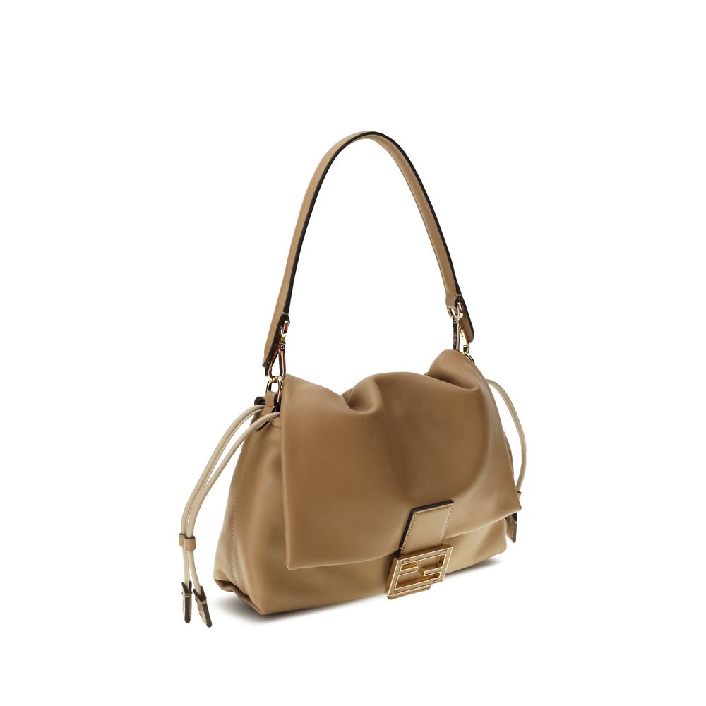 Fendi Beige Lamb Ovis Aries Aries Shoulder Bag