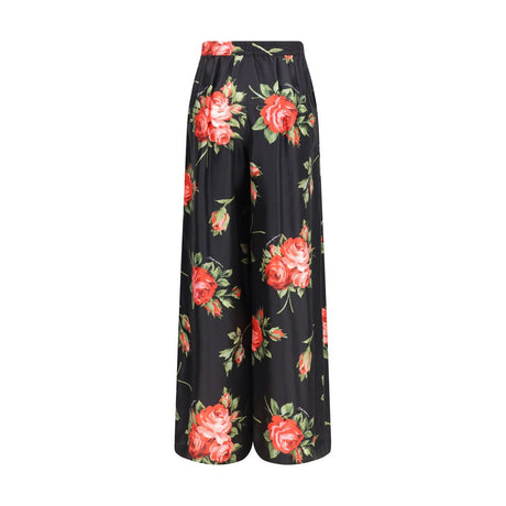 Dolce & Gabbana Multicolor Silk Casual Pants