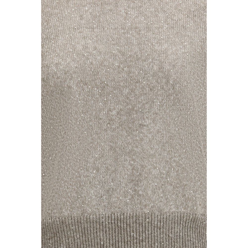 Brunello Cucinelli Brown Cotton Sweatshirt