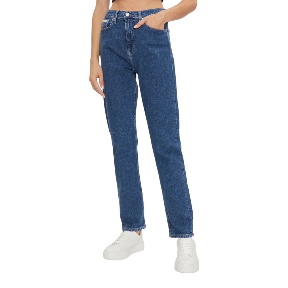 Calvin Klein Jeans Blue Cotton Skinny Jeans