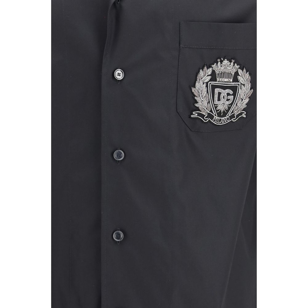 Dolce & Gabbana Black Cotton Shortsleeve Shirt