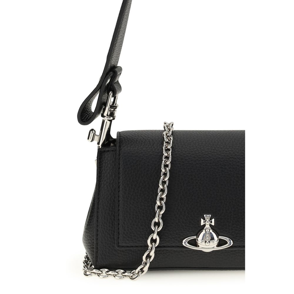 Vivienne Westwood Black Polyurethane Shoulder Bag