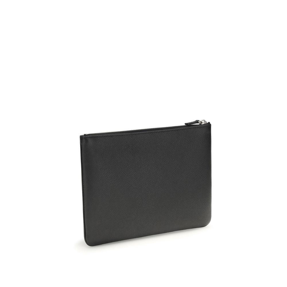 Valentino Garavani Black Calf Leather Bos Taurus Wallet