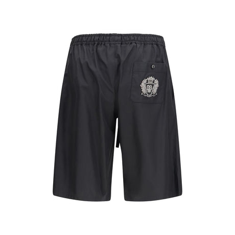 Dolce & Gabbana Black Cotton Bermuda Shorts