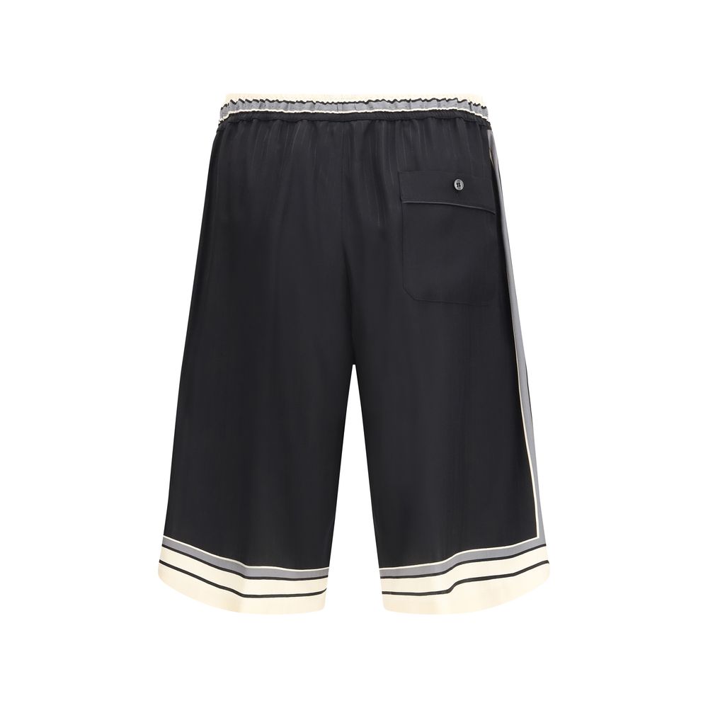 Dolce & Gabbana Multicolor Silk Bermuda Shorts