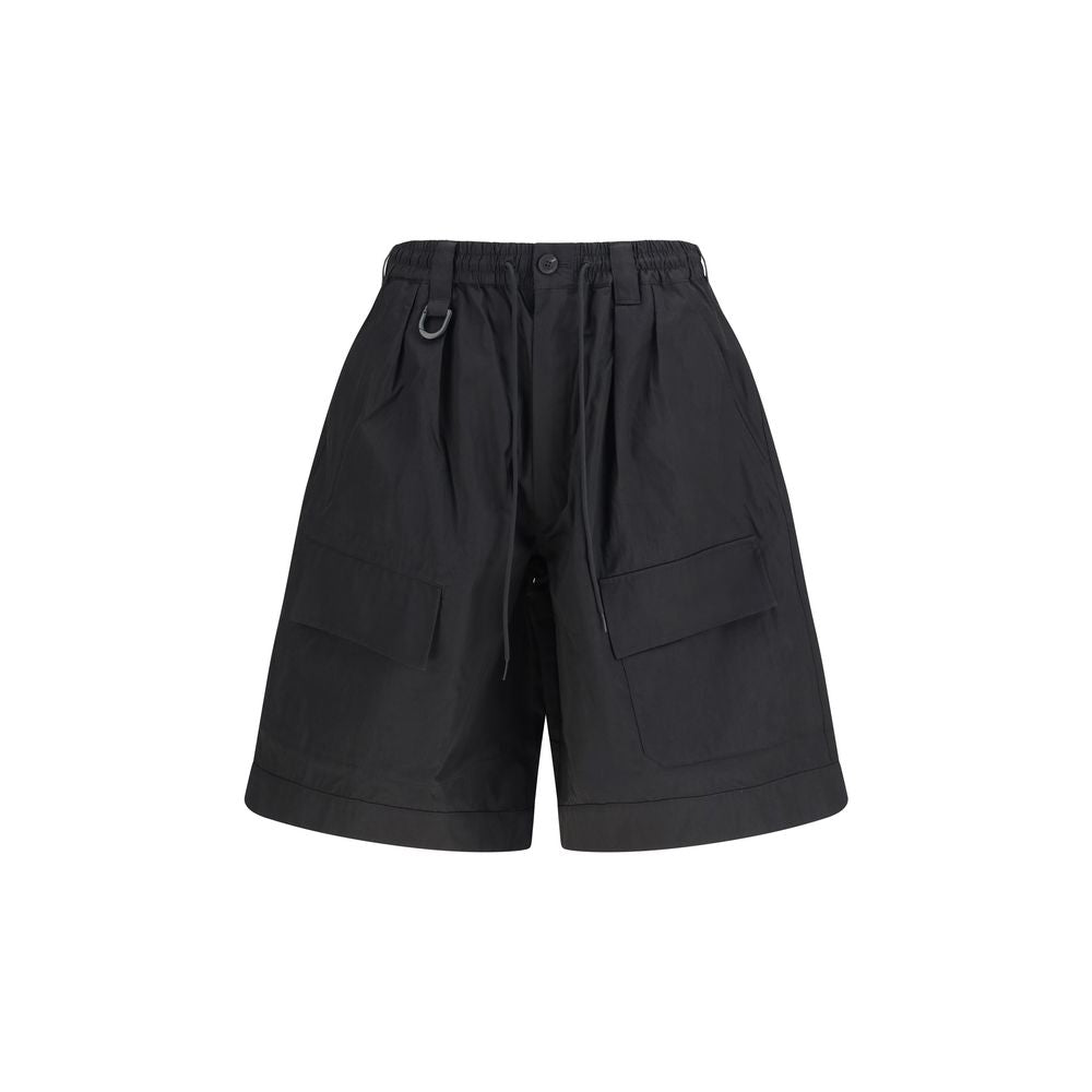 Y-3 Black Cotton Bermuda Shorts