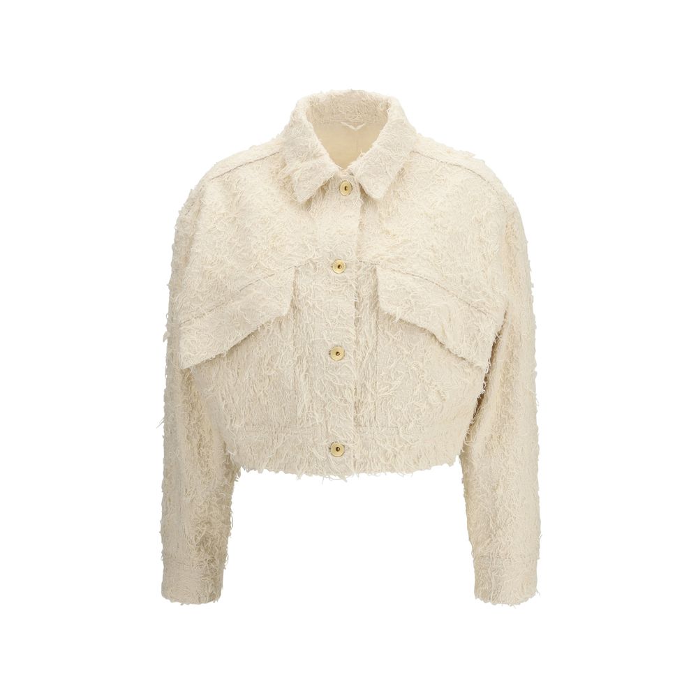 Brunello Cucinelli Beige Cotton Denim Jacket