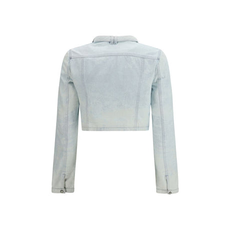 Diesel Blue Cotton Biker Jacket
