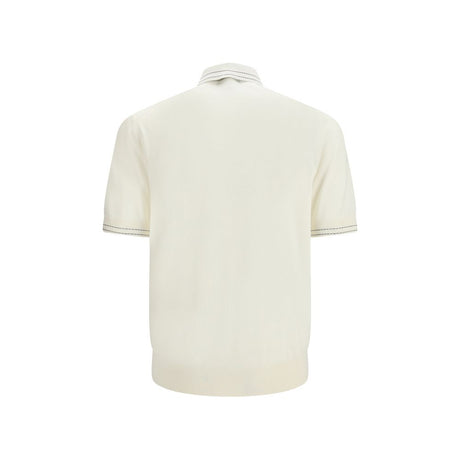 Dolce & Gabbana Beige Silk Polo Shirt