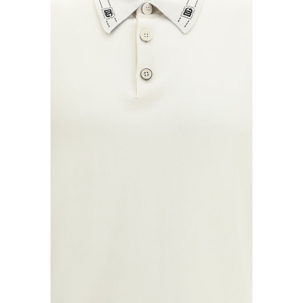 Dolce & Gabbana Beige Silk Polo Shirt