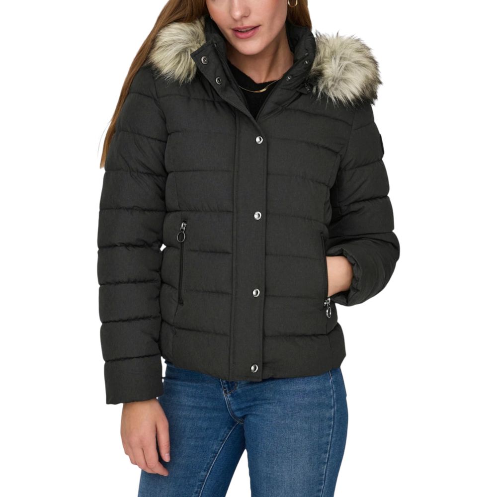 Only Gray Marabou Coat