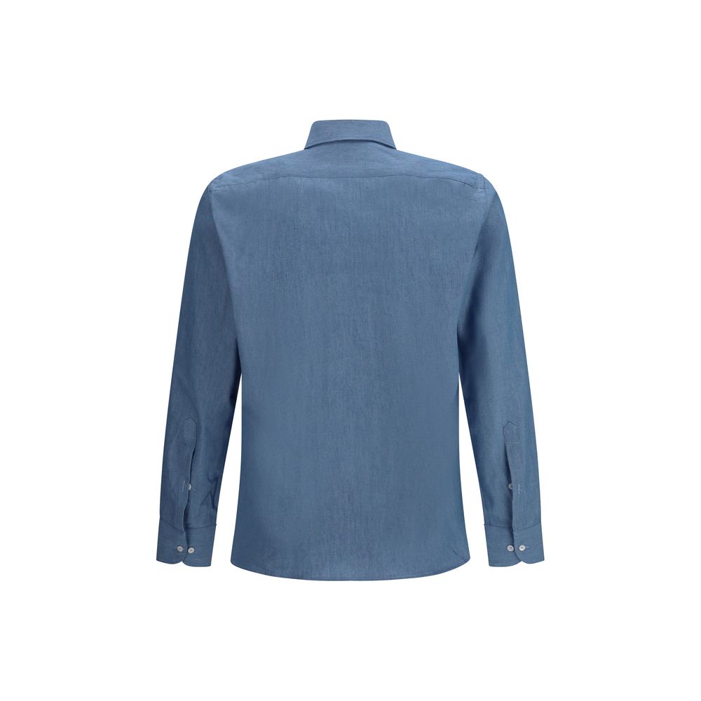Brooksfield Blue Cotton Shirt