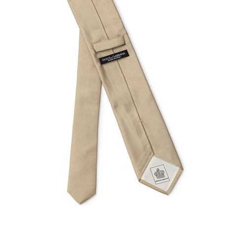 Dolce & Gabbana Gold Silk Tie
