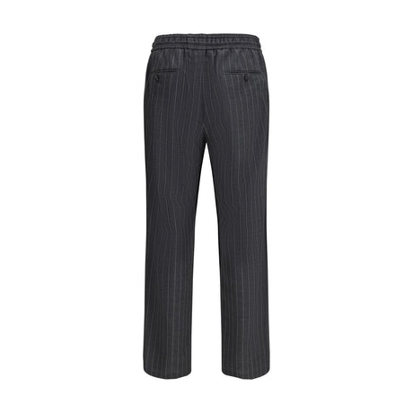 Dolce & Gabbana Gray Fleece Wool Casual Pants