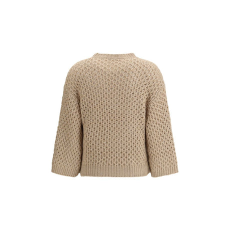 Fabiana Filippi Beige Fleece Wool Sweatshirt