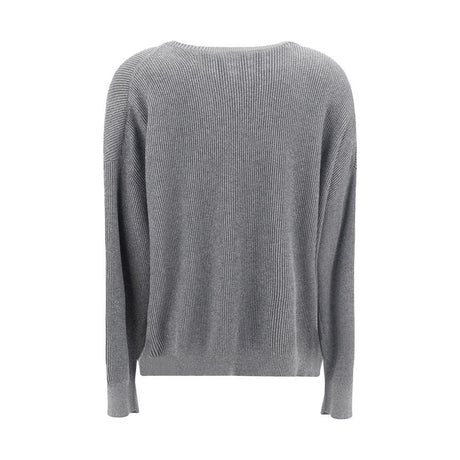 Brunello Cucinelli Gray Cotton Sweatshirt