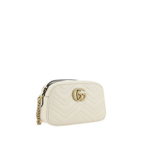 Gucci White Calf Leather Bos Taurus Shoulder Bag