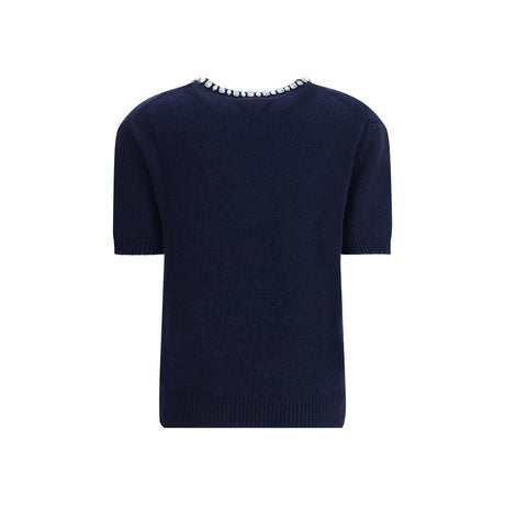 Prada Blue Fleece Wool Sweatshirt