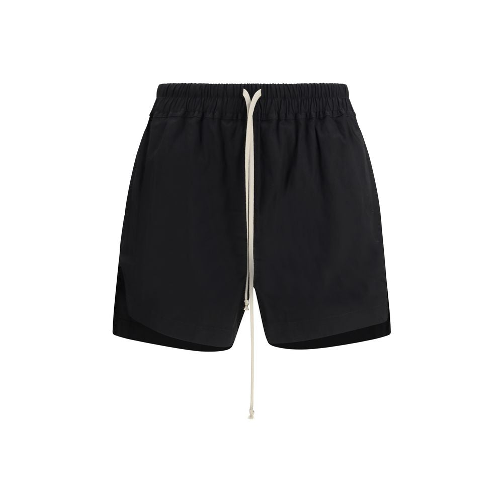 Rick Owens Black Cotton Bermuda Shorts