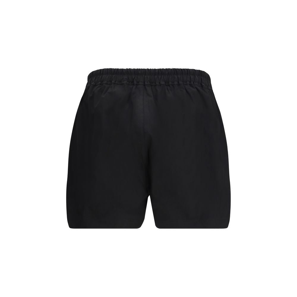 Rick Owens Black Cotton Bermuda Shorts
