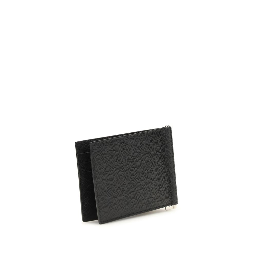 Saint Laurent Black Calf Leather Bos Taurus Wallet