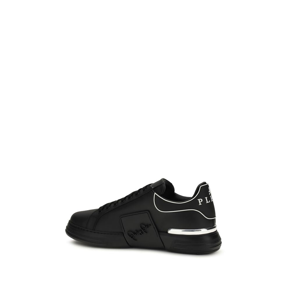 Philipp Plein Black Calf Leather Bos Taurus Low Top Sneakers