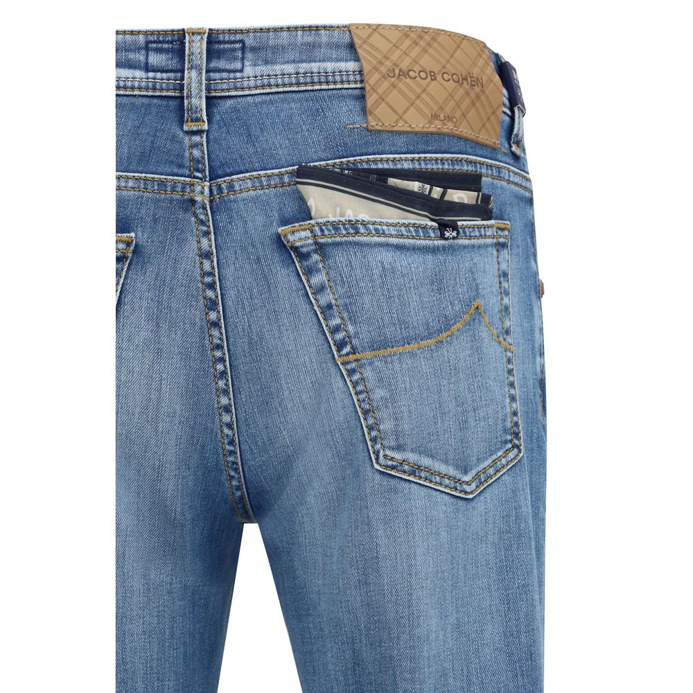Jacob Cohen Blue Cotton Cropped Jeans