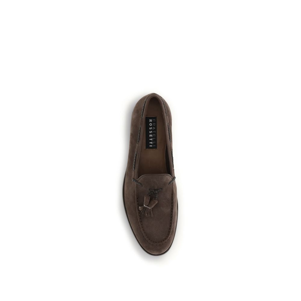 Fratelli Rossetti Brown Calf Leather Bos Taurus Slip-On Loafers